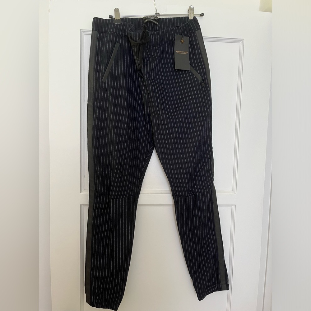 NWT! Scotch and Soda Navy Pinstripe Jogger Pant Sz Small
